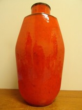 Simon Peter Gerz große Vase Keramik Keramikvase 70er Design orange fat lava