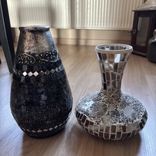 2 x Vase mit Mosaik Muster 