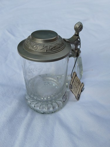 Bierseidel mit zinndeckel - bierseidel,