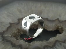 Silberring PIK AS Ring Pokerring POKER Skat Silber 925 Old School Rockabilly 