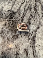 Neu Rotgold CZ Ring Silber italienischer Charm passt 9mm klassischem Nomination Armband 