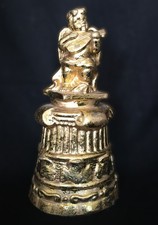  Sammlerstück Glocke Feine Porzellanfigur Engel auf Glocke vergoldet