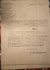 Schreiben brief 1880 Lübeck
