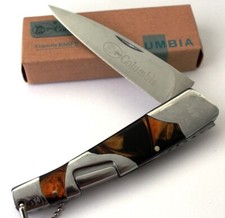 COLUMBIA EDELES TASCHENMESSER MESSER  BACK LOCK 2te Wahl