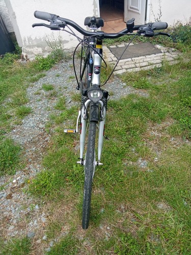 Fahrrad silber schwarz - schwarz, 24
