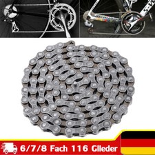 Fahrrad Kette 6/7/8 Fach 116 Glieder MTB Road Rennrad Fahrradkette Mountain Bike