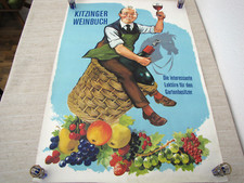 Werbeplakat Drogerie Kitzinger Weinbuch Werbung  50er / 60er Jahre (1)