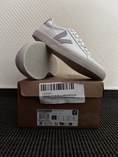 VEJA DAMEN SNEAKER EU37 ESPLAR LOGO LEATHER EXTRA WHITE/PARME NEU!