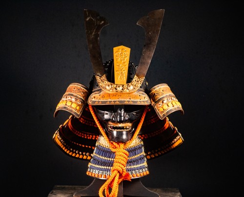 Samurai helm eisen kabuto - kabuto, &