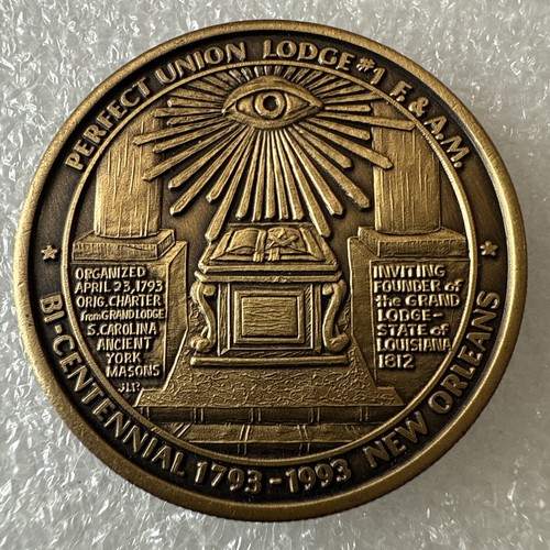 Freimaurer bronze medaillon - bronze,