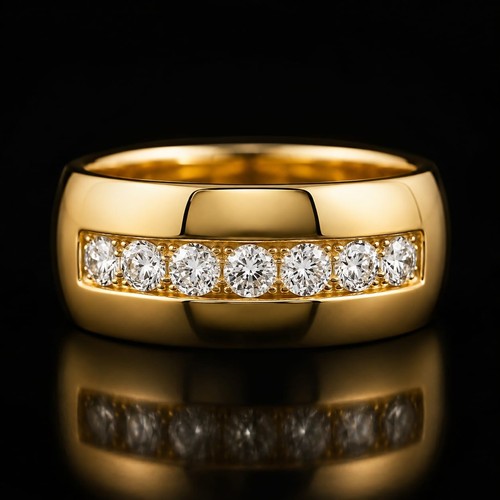 Herrenring 750 gelbgold 18k - herrenring,