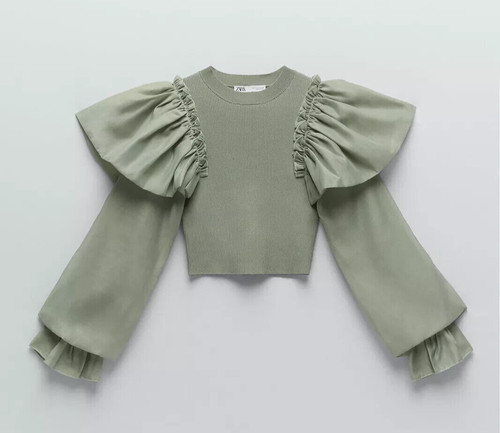 Neu zara salbeigrün strick - salbeigrün,