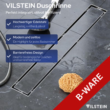 VILSTEIN© Duschrinne mit Siphon Ablaufrinne Bodenablauf Duschablauf 50 cm 