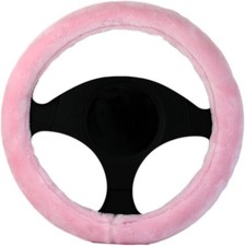 2 x Lenkradbezug Plüsch Rosa