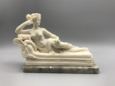 Pauline Bonaparte Venus Figur Alabaster Marmor Skulptur Signiert Alt