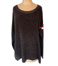 Damen Strick Pullover Schwarz