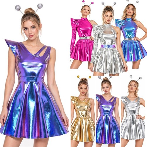 Damen alien space kostüm - de,