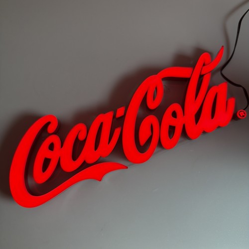 Coca cola schriftzug led rot - coca,