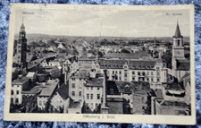 65325 Postcard Grünberg in Schlesien Rathaus Kirche 1931