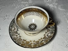 2 tlg. Mokkatasse, Winterling Porzellan, mit perfektem Goldrand.