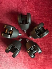 5 Stück Weichboden Bürostuhlrollen Rollen Stuhlrollen 11/50 mm ungebr f. Teppich
