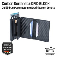 Kartenetui Carbon Leder Mini