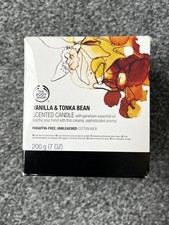 The Body Shop Vanilla & Tonkabohne Duftkerze 200g Neu im Karton Auslaufmodell 