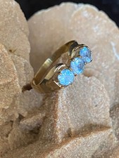 Ring Aquamarin Gold 333 / 8 K Gr. 60,5