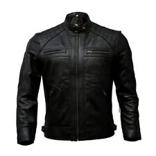 Herren Lederjacke Handmade Stylisch Motorrad Bomber Biker Echtleder Mantel