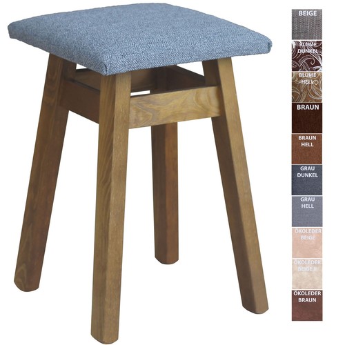 Schemel eiche mit polsterung - eiche,