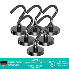 Magnethaken Extra Stark schwarz 47kg für Camping Werkstatt Spind