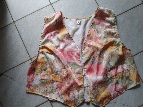 Weste pastellfarben blumen - weste, 52