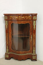 Vitrine Eckvitrine Frankreich poliert intarsiert 
