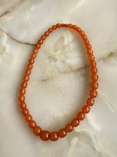 Vintage Bernsteinkette 65cm Länge Butterscotch Olive Amber