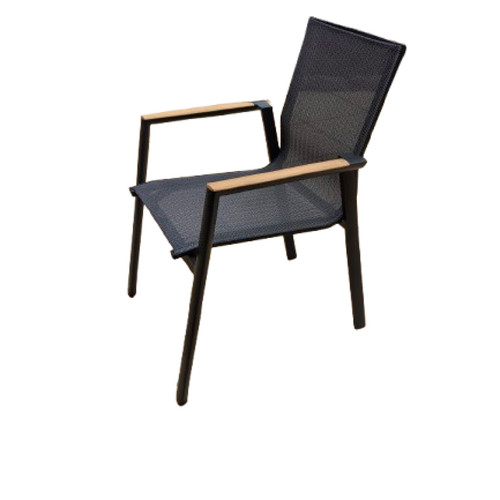 Stapelstuhl mit teakholz - stapelstuhl,