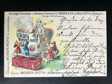 AK Litho (558) Werbung für Moser Roth Cacao Schokolade Stuttgart Koch Kinder