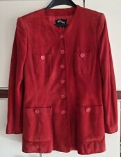 Walter Damen Lederjacke Ziegenvelour Gr.44  rot gebraucht
