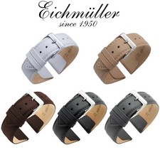 Eichmüller Clip Band für feste Stege in 18/20/22 mm Uhrband Leder Schwarz Braun
