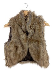 TALLY WEIJL Kunstfellweste Damen Weste Gr. DE 38 braun-creme Elegant