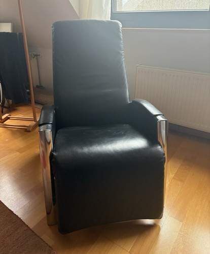 Liegesessel leder schwarz - liegesessel,