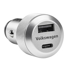 Original VW Adapter USB Ladeadapter USB-A USB-C Ladekabel abgeschirmt 000051443F