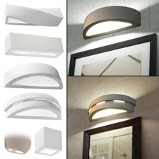 LED Wand Lampen Wohn Ess Zimmer Beleuchtung streichbar weiß Keramik Gips Leuchte