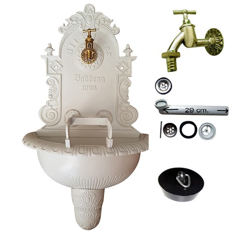 Antik alu bassena garten wand - alu,