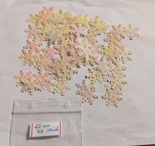 75 Pailletten Schneeflocke ca. 25 mm groß weiß ** Streudeko Weihnachten basteln