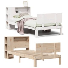 Bücherregalbett Massivholz