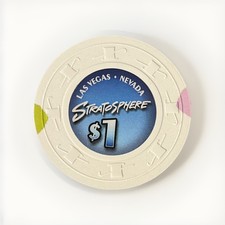Stratosphere poker chip - *, $1