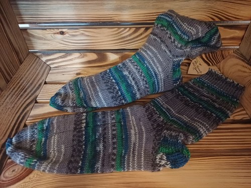 Wollsocken handgestrickt gr - ,