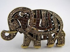 Glitzernder Elefanten Ring / Schalhalter verstellbar Auswahl an Elefanten