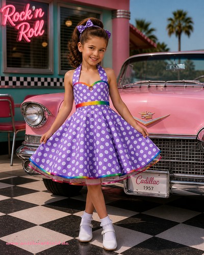 Kinder petticoat kleid - kleid, punkte