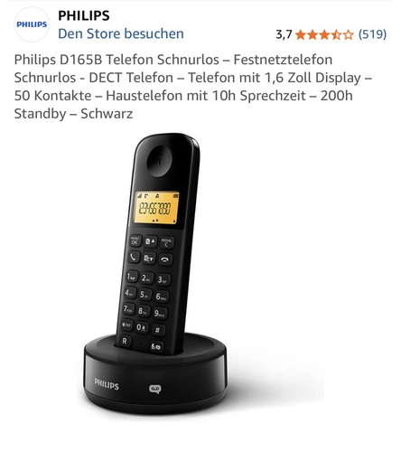 Philips d1651b schnurloses - d1651b/01,